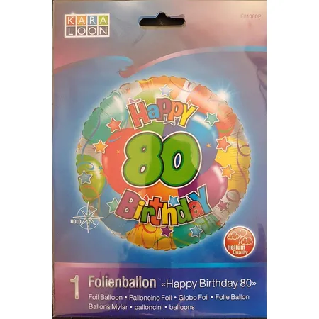 Karaloon Folienballon Happy Birthday 80
