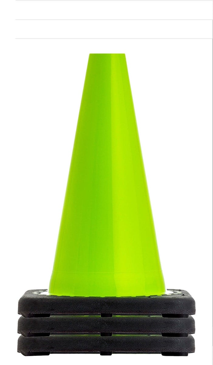 UVV 4-delige set flexibele verkeerskegels, 30 cm hoog, in groen of oranje | optioneel reflecterend / oranje / met RA2-folie