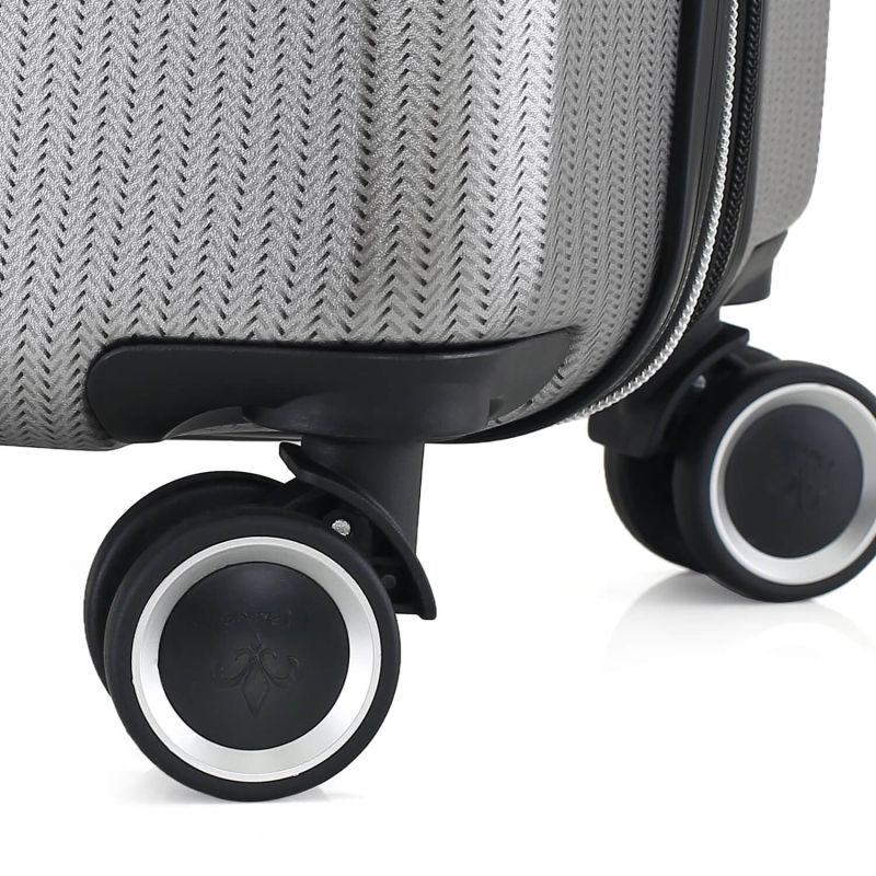Lot de 3 valises rigides 379 Extensibles 55, 66 et 76 cm Argent