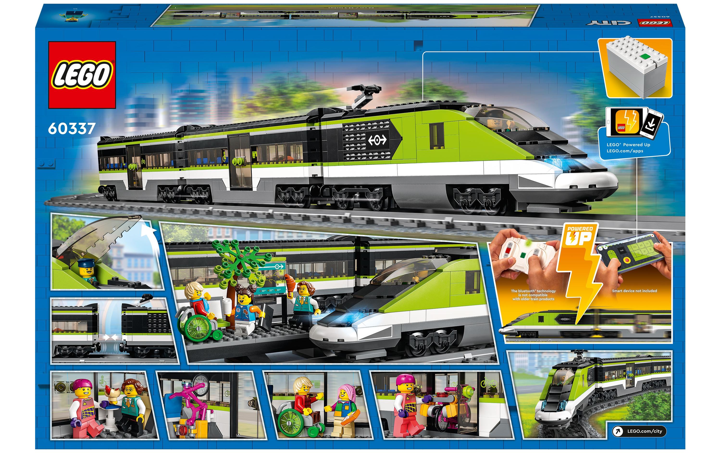 City Personen-Schnellzug 60337<br>Spielset voller realistischer Funktionen und mit 6 Minifiguren