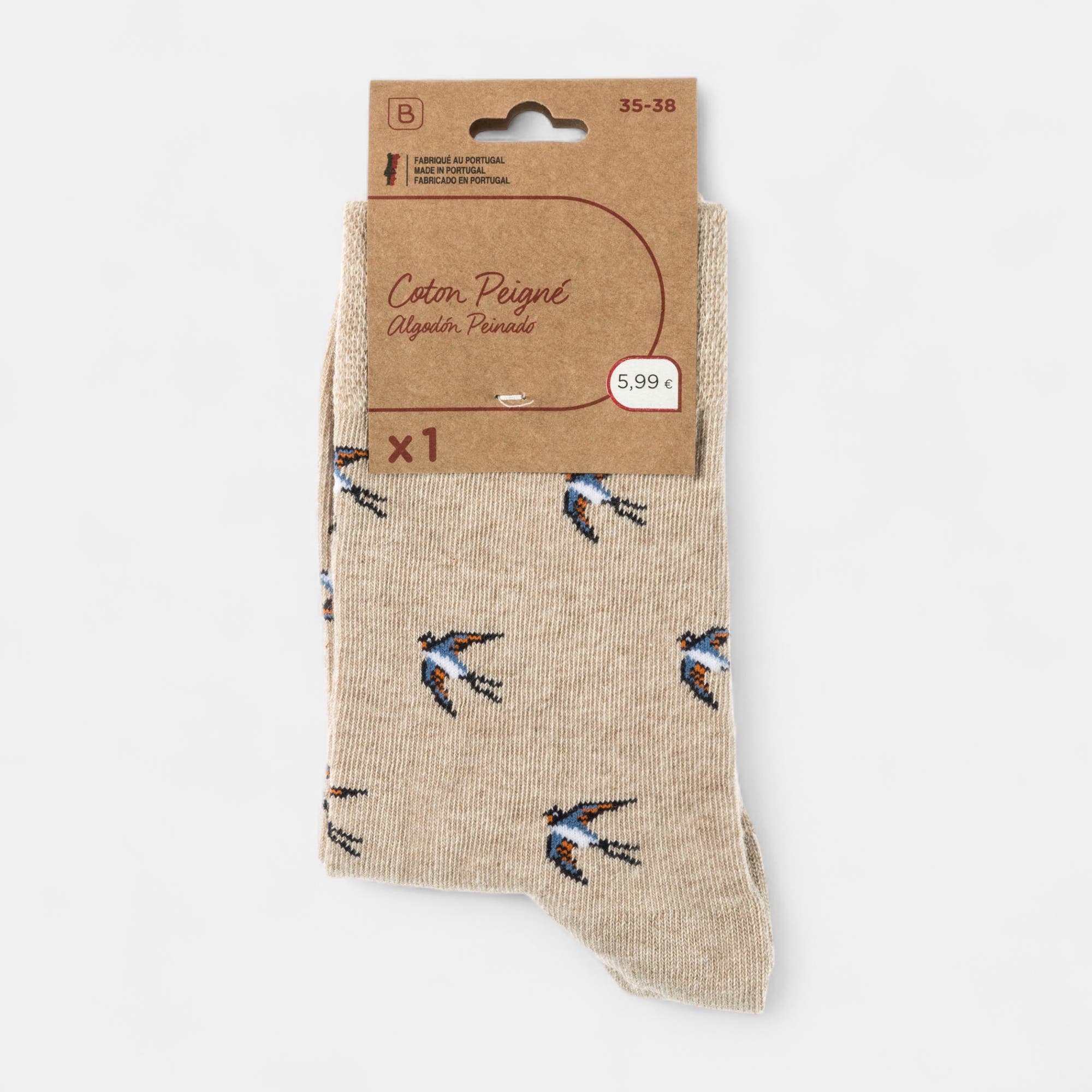 Chaussettes Femme beige