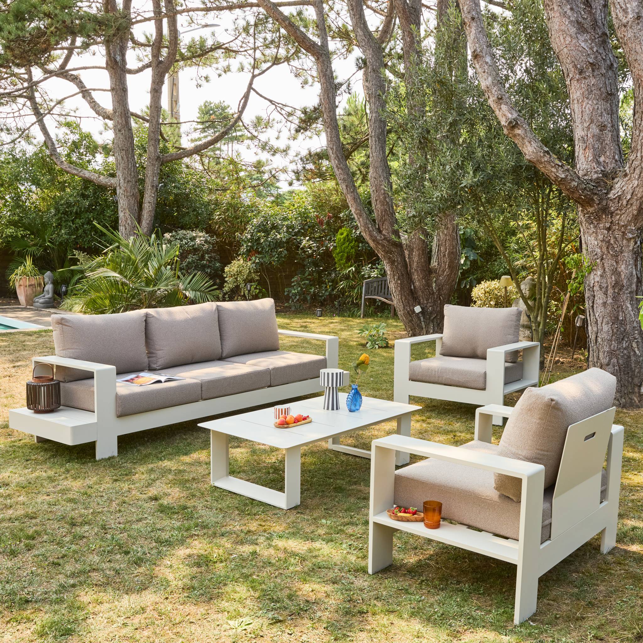 sweeek - Loungeset 5 zitplaatsen aluminium