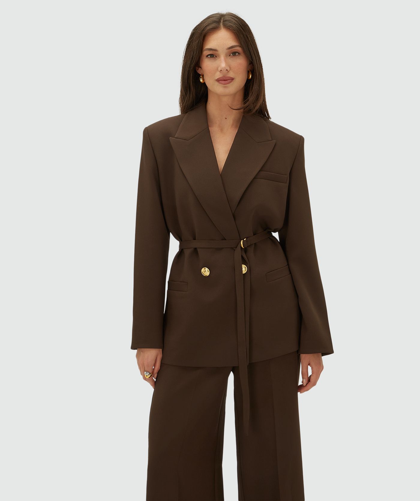 JV-DEE oversized blazer - brown