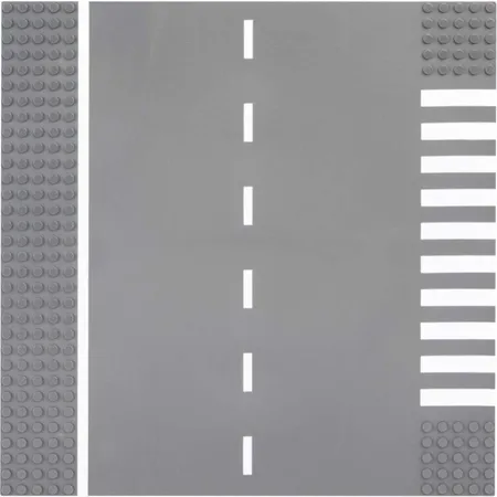 Open Bricks Straßenplatte 32x32 Abbiegung grey 1