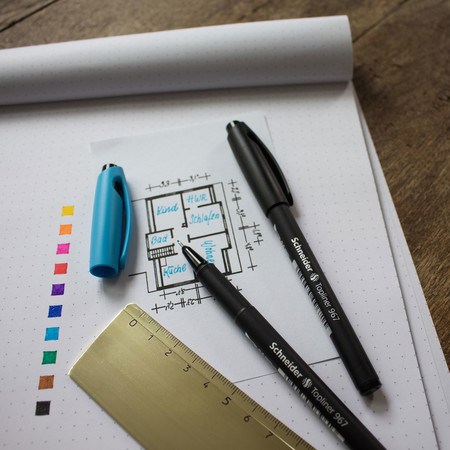 Schneider Topliner 967 Fineliner - rot - 0.4 mm