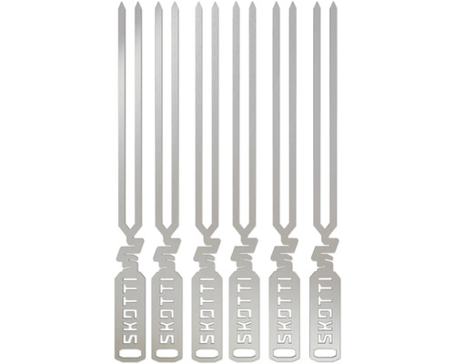 SKOTTI Pikes roestvrijstalen grillspiesen, 6 stuks