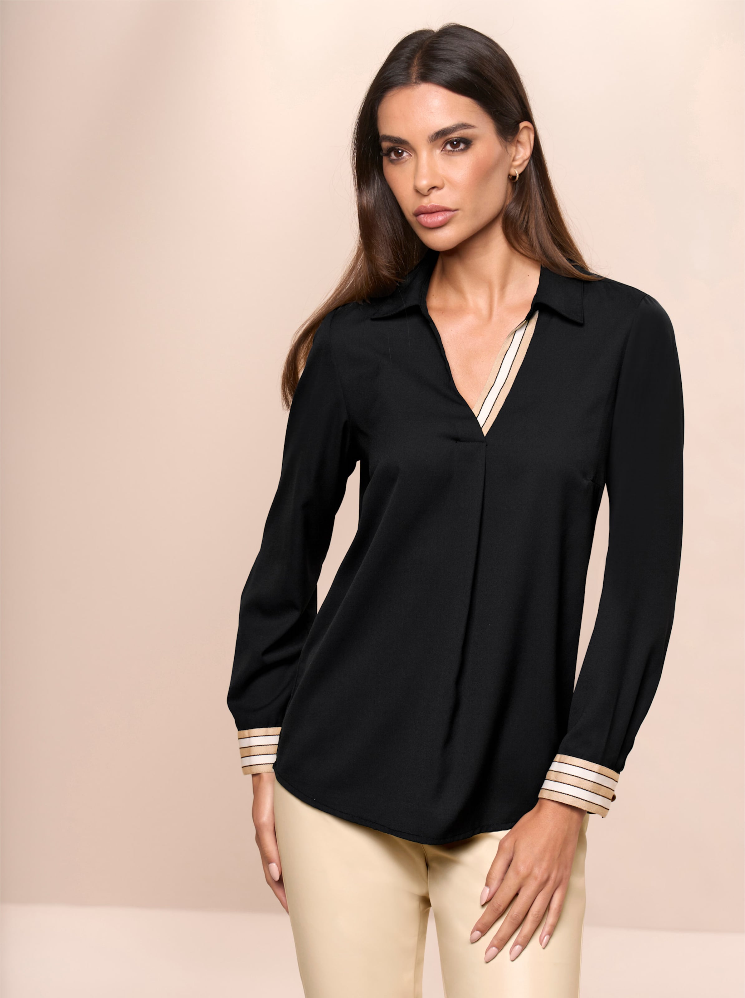 heine Bluse in schwarz