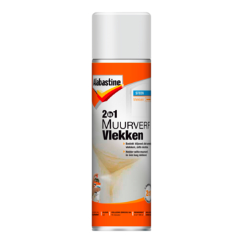 Alabastine 2in1 muurverf vlekken mat wit 500 ml