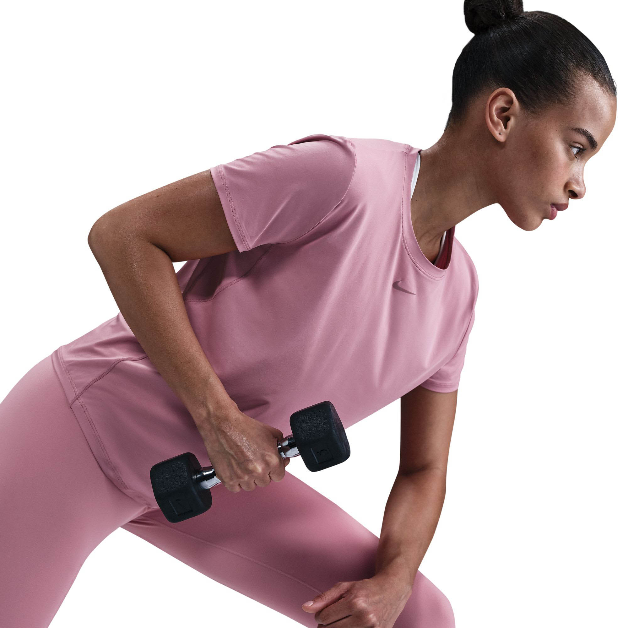 Dri-FIT One Classic SS Top Dame 699/Elemental Pink/White