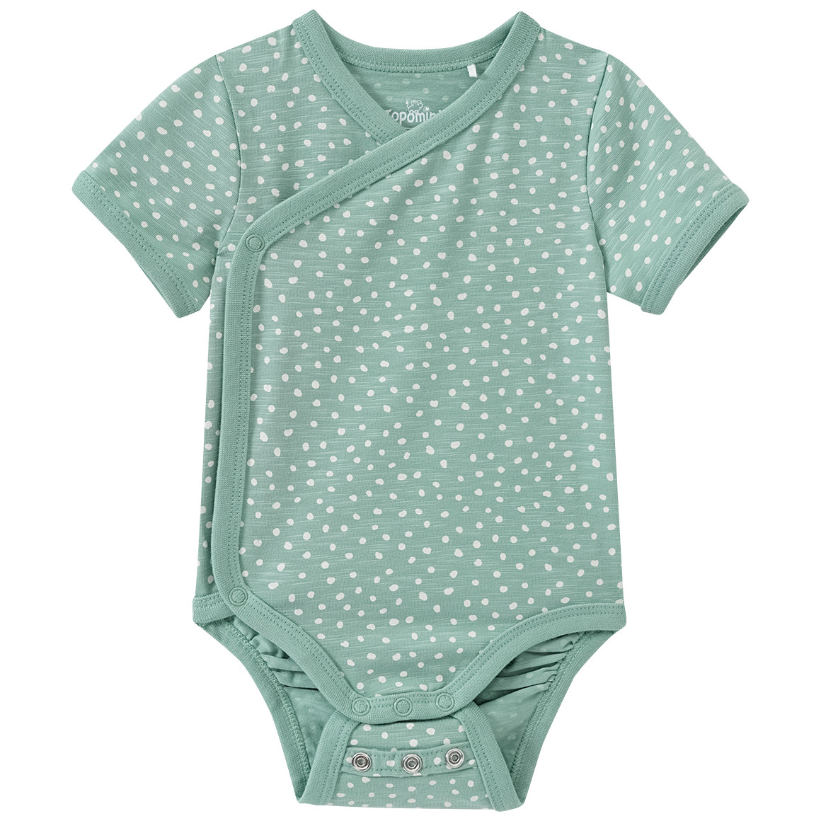 Topomini Newborn Wickelbody mit Bio-Bamwolle salbei
