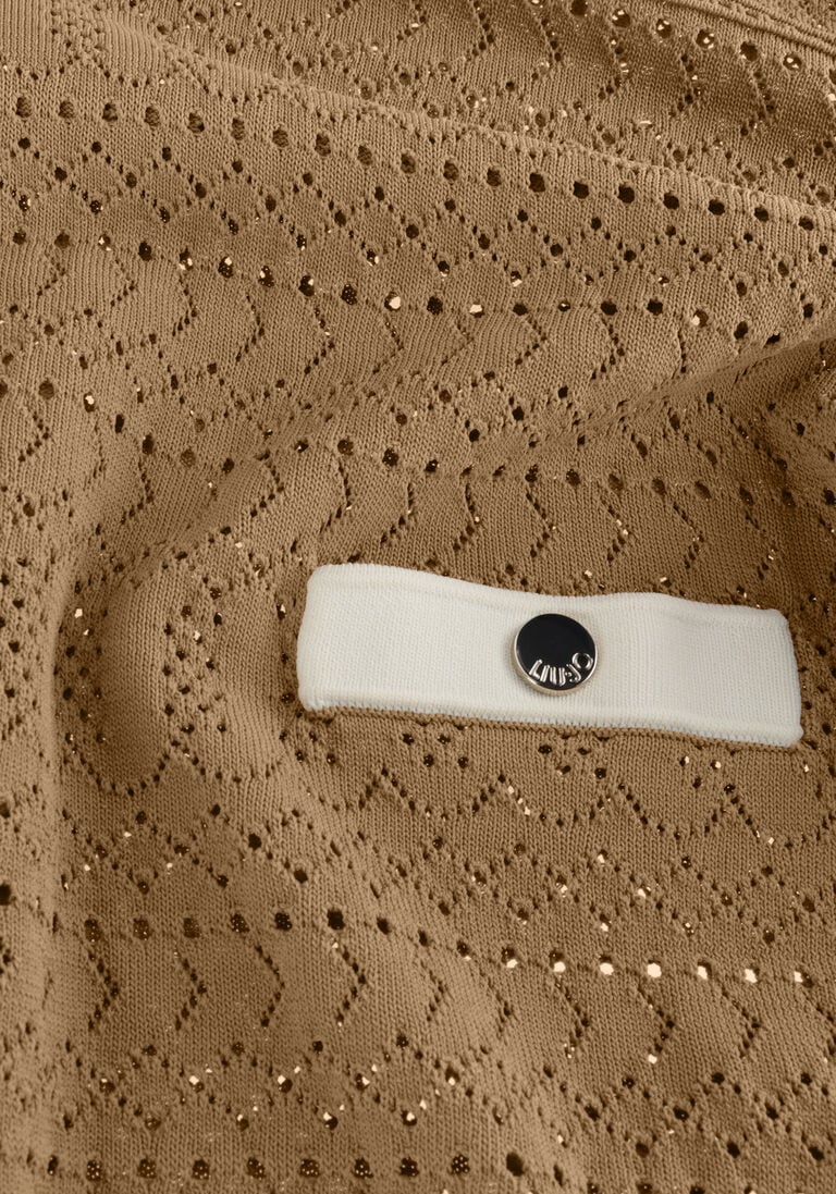 LIU JO beige liu jo  crepe fancy lady sweatere