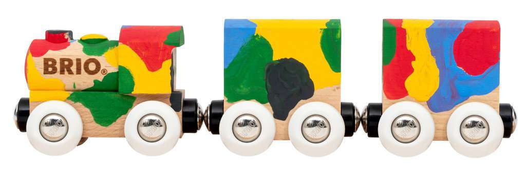 BRIO Spiel Holzzug zum Anmalen