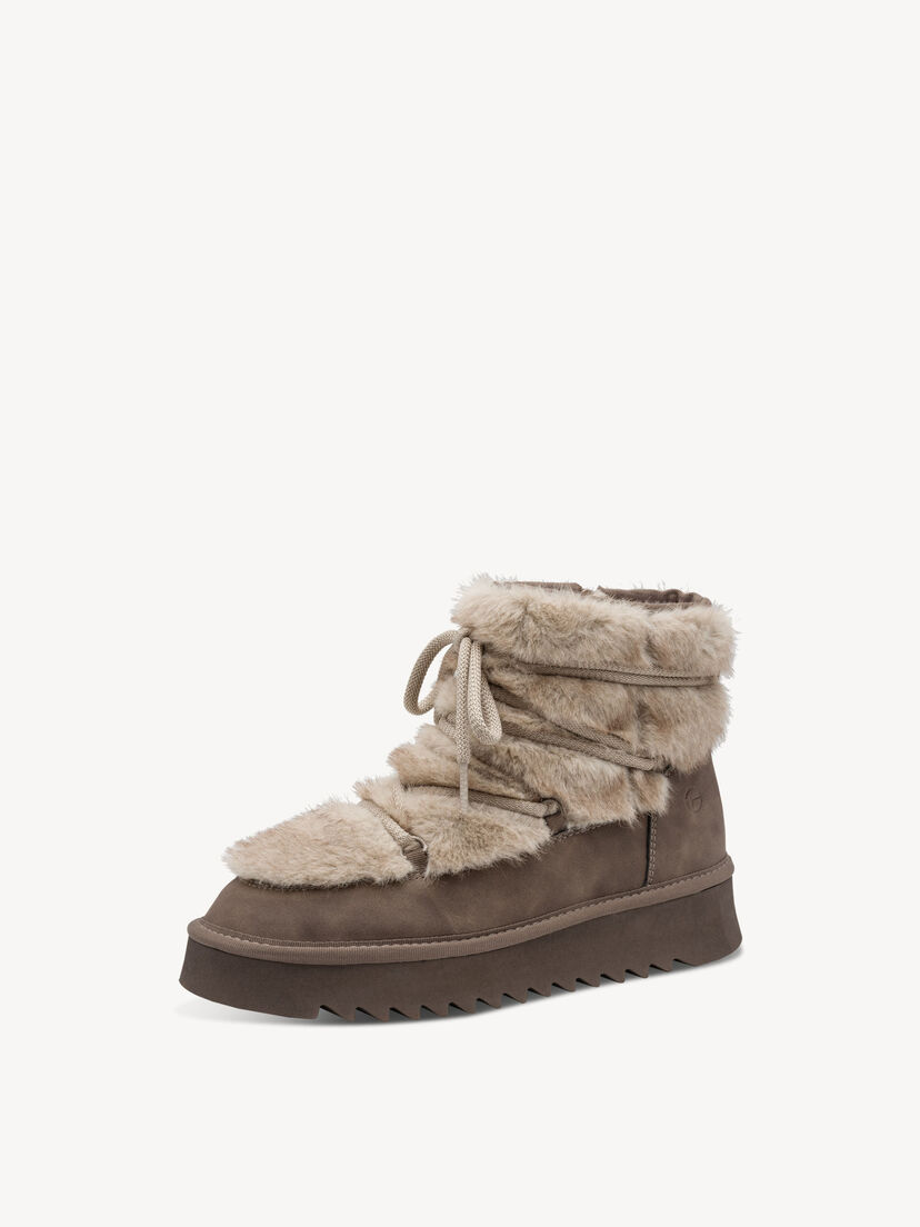 Enkellaarsje - beige warme voering