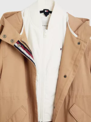 Parka essencial com capuz