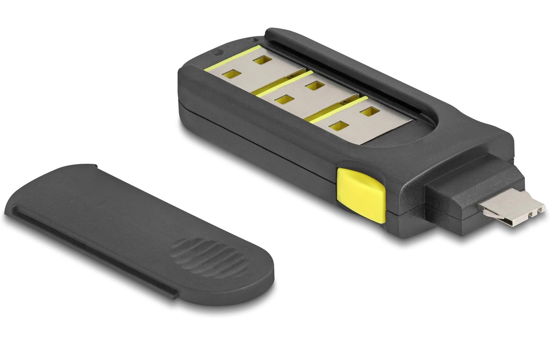USB Port Blocker Set USB-A Stecker - USB-A BuchseSicherheits-Set mit USB Typ-A Port Blockern und Verschlusswerkzeug