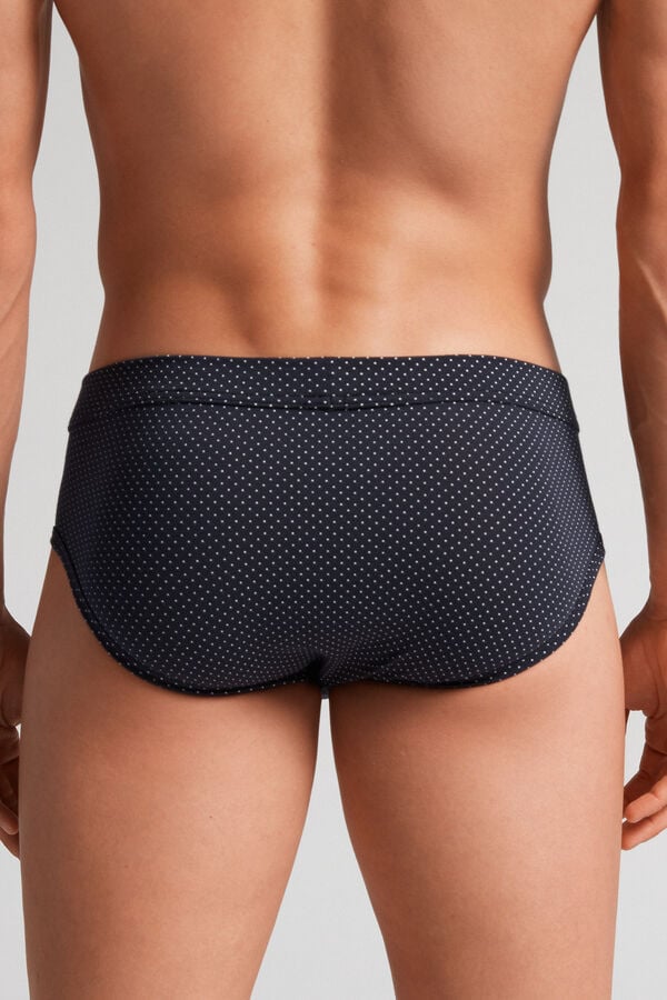 Cueca Supima® Natural Fresh Cotton com estampa de microbolinhas