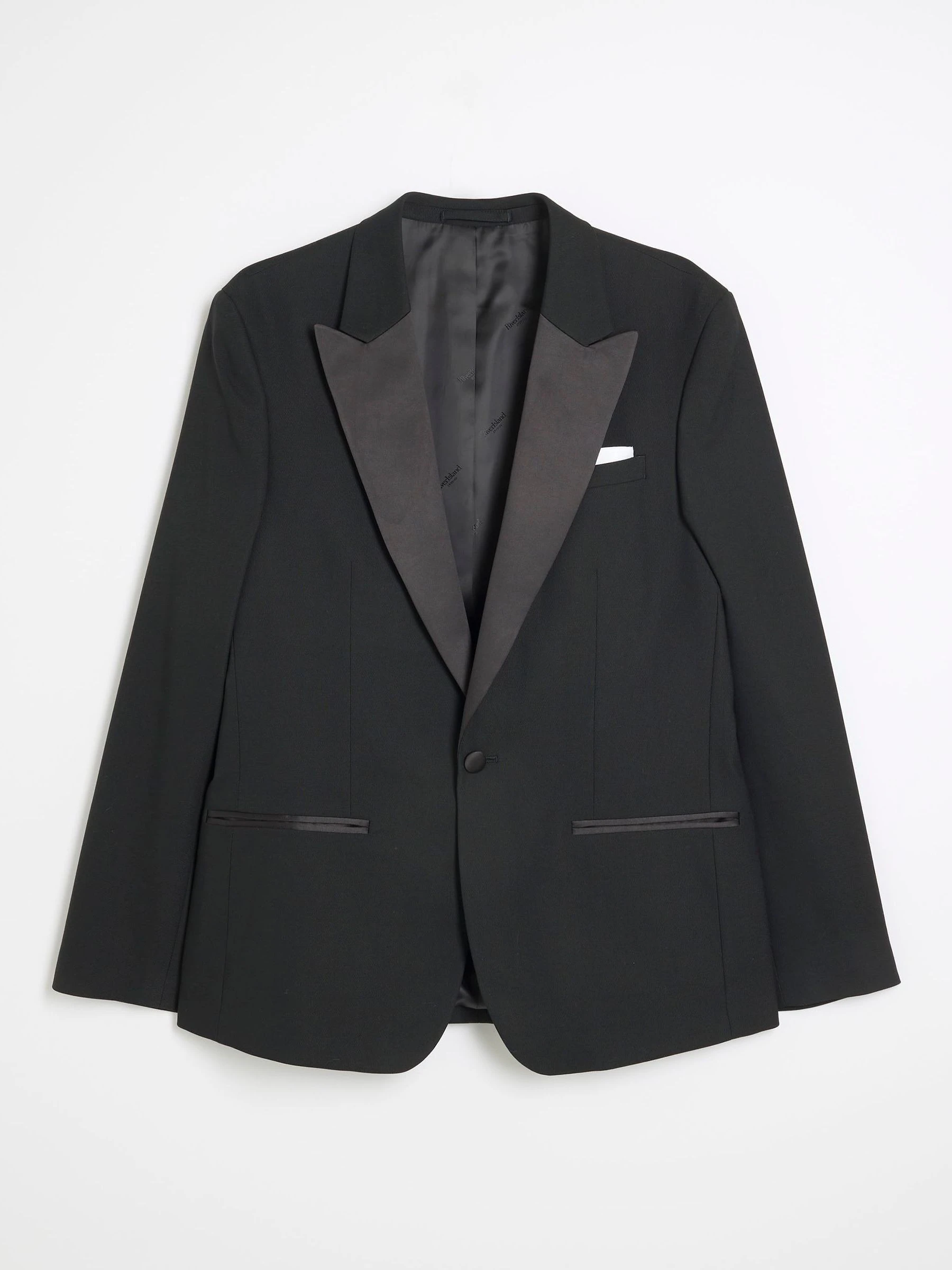River Island Plain Slim Tux Jacket