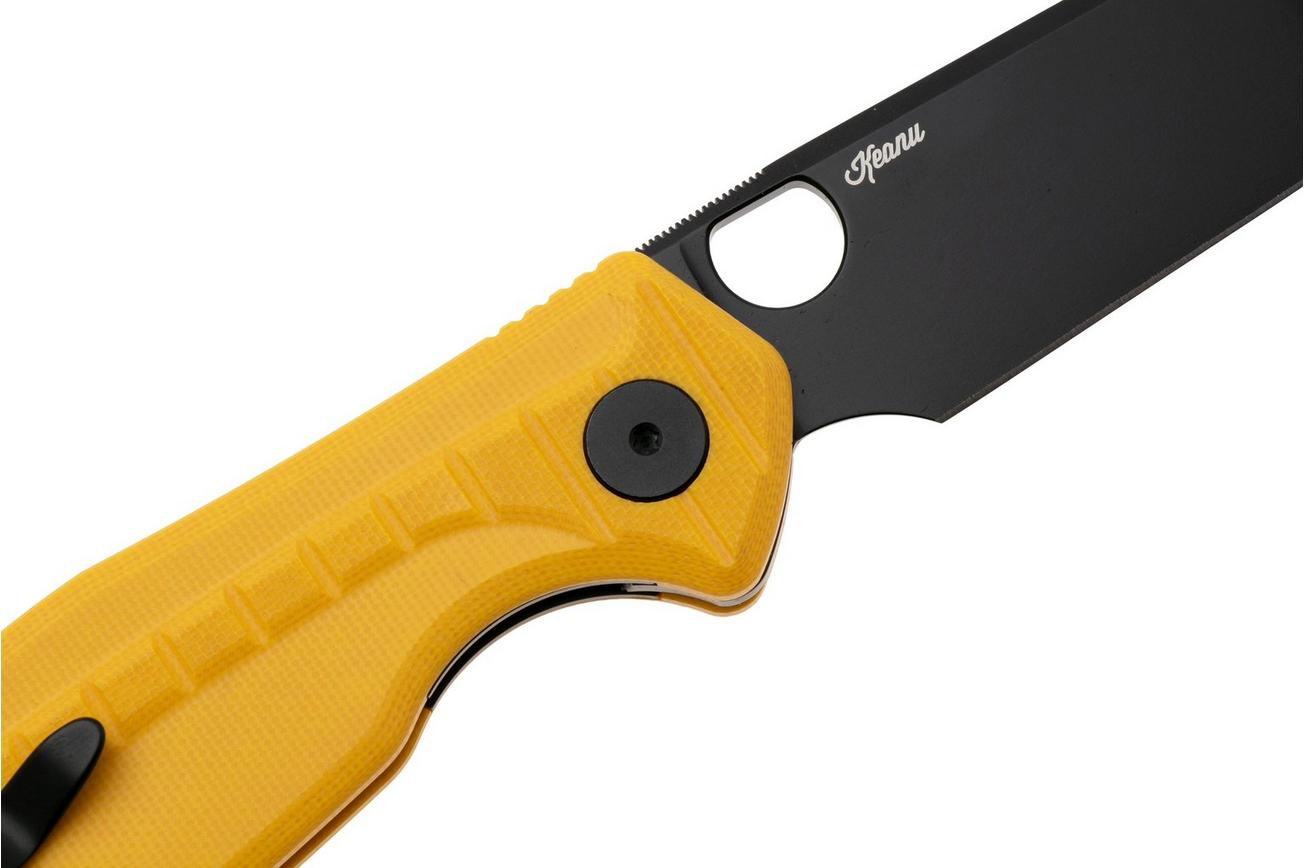 Bestechman Angry Owl BMK12A-2 PVD D2, Yellow G10, zakmes