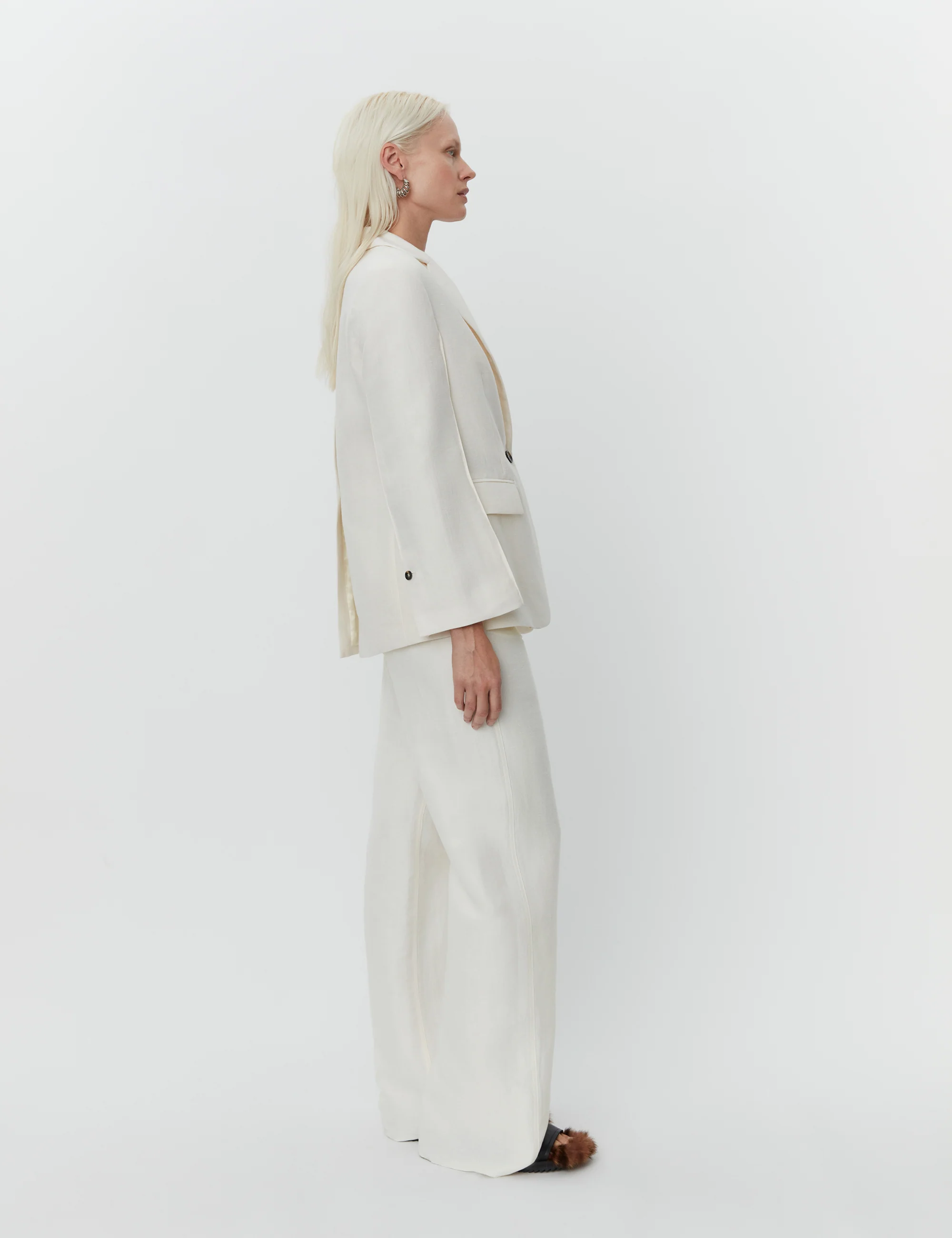 DAY Birger et Mikkelsen  Marcy Solid Linen blazer - Cloud Cream