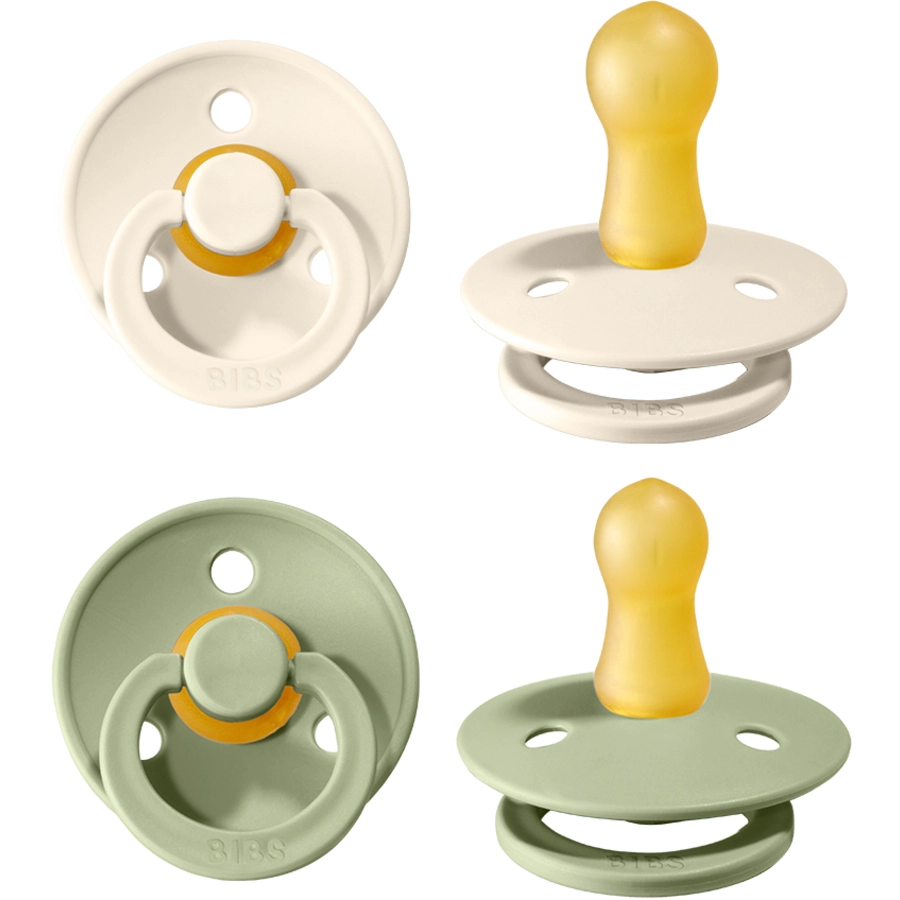 BIBS® Schnuller Colour Ivory  Sage 6-18 Monate, 4 Stk.