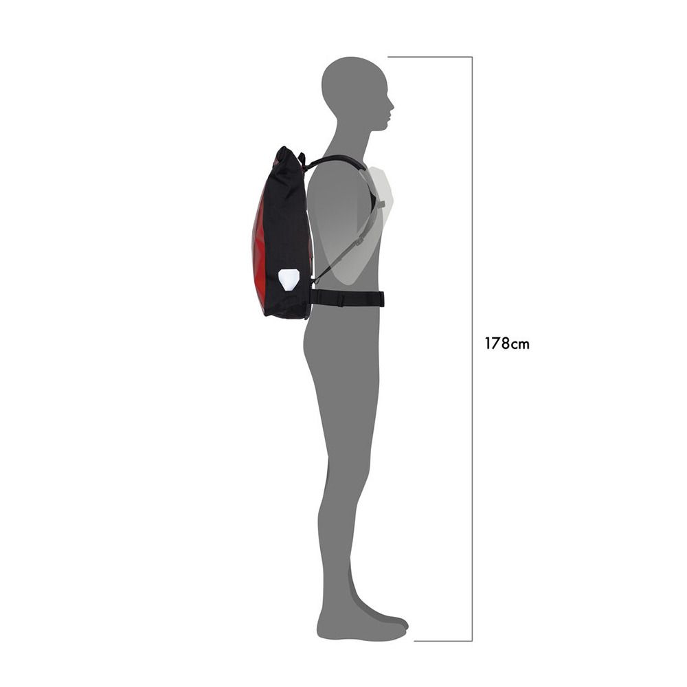 Ortlieb MESSENGER-BAG 39L - Sac À dos red/black
