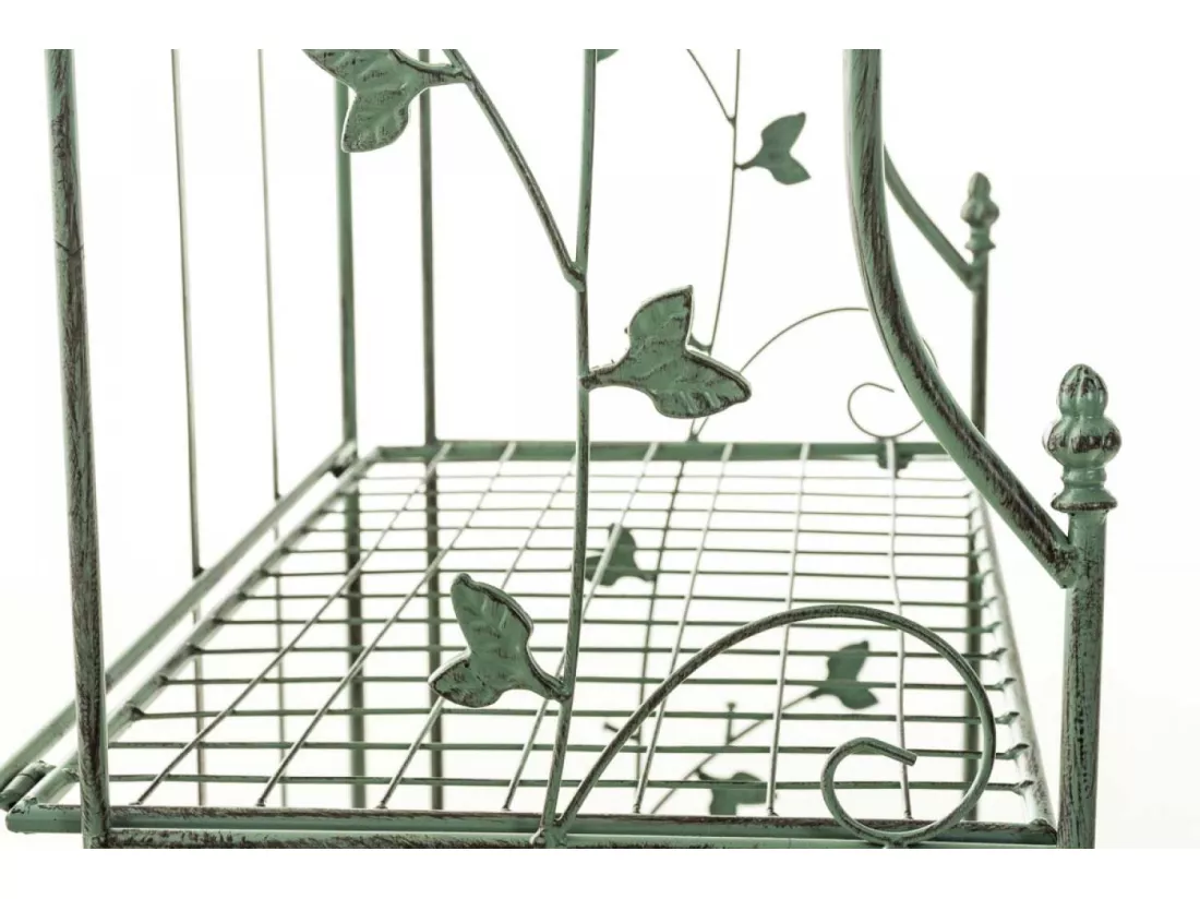 Étagères sur pied - Métal - 60 x 33 x 158cm - Vert antique - Arona