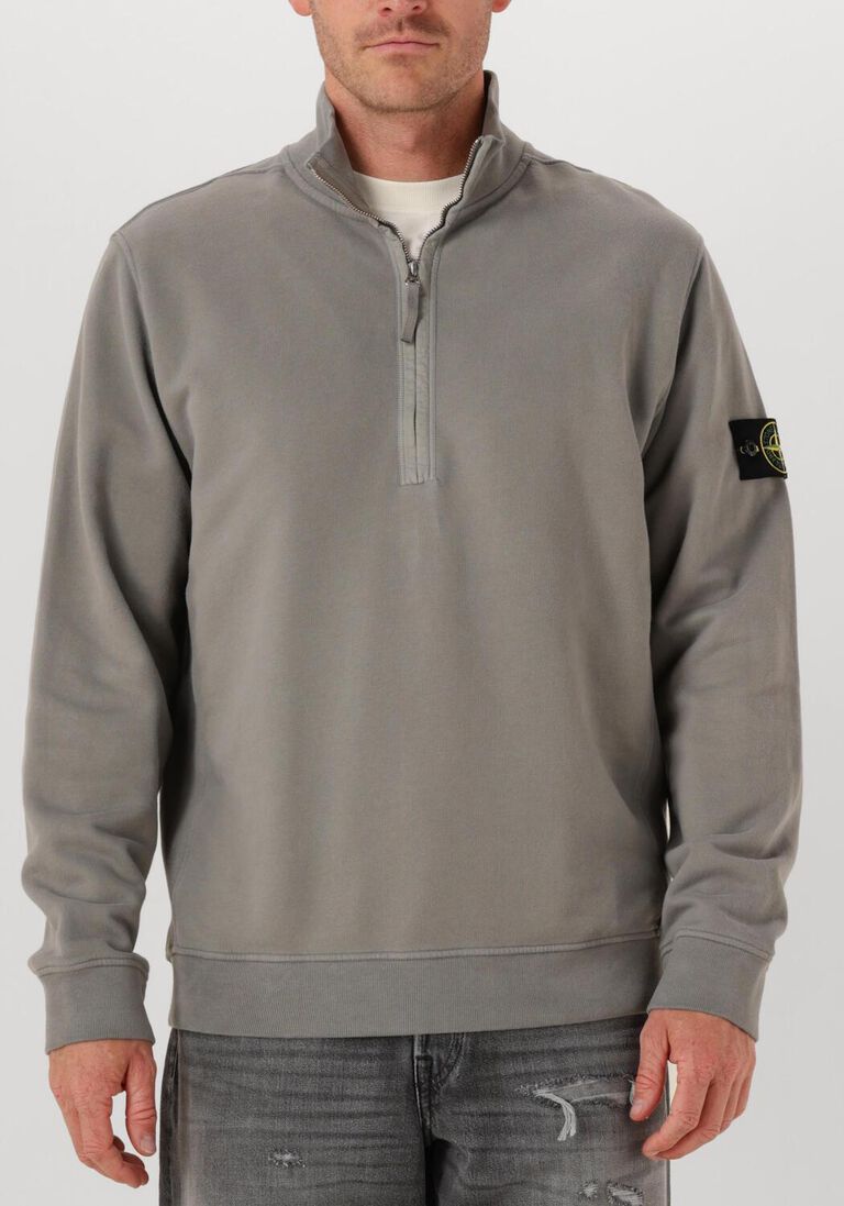 lichtgrijze stone island trui ls polo