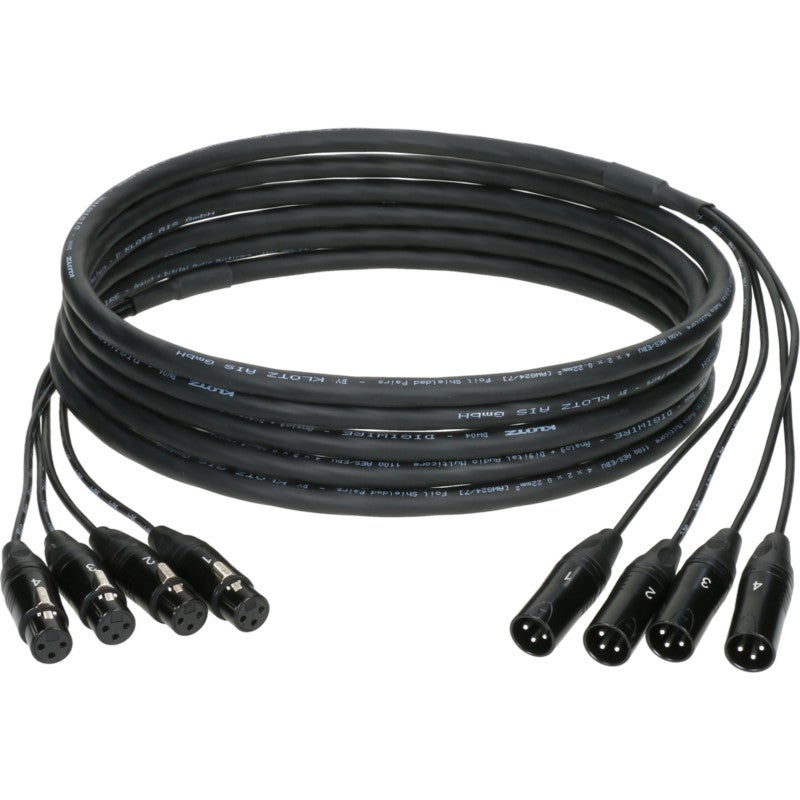 Klotz SUC04-X3L universele multikabel 4 channel 3p XLR F/M 30 meter
