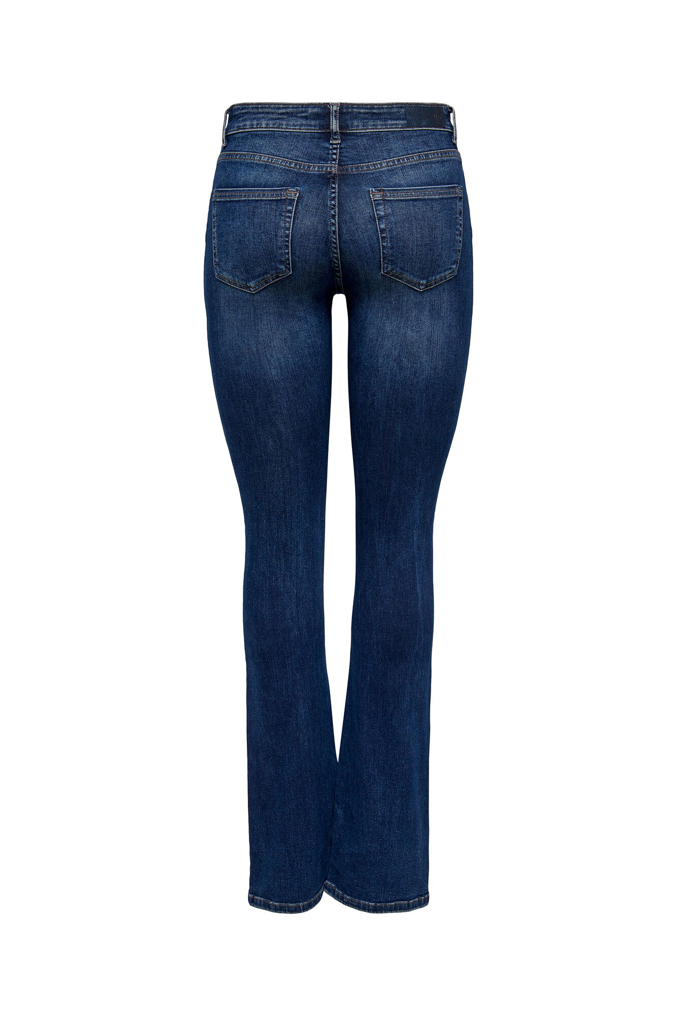 calças jeans flare de cintura média