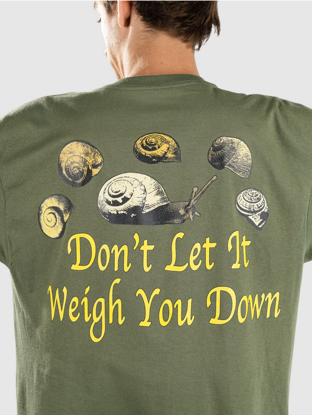 Dravus Snail Pile T-Shirt stonewashed green