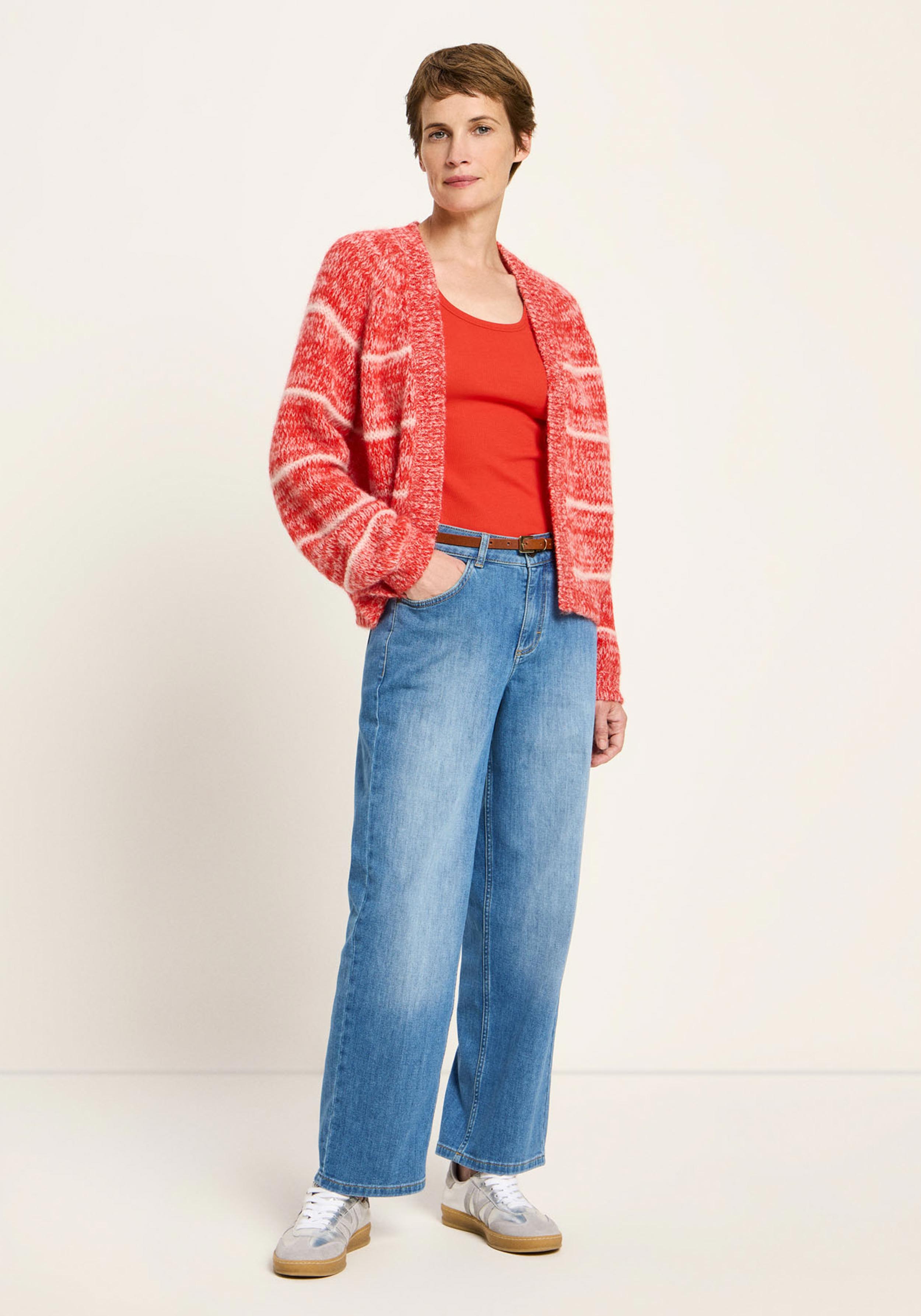 Lanius Chunky Strickjacke Red Alert/Rose