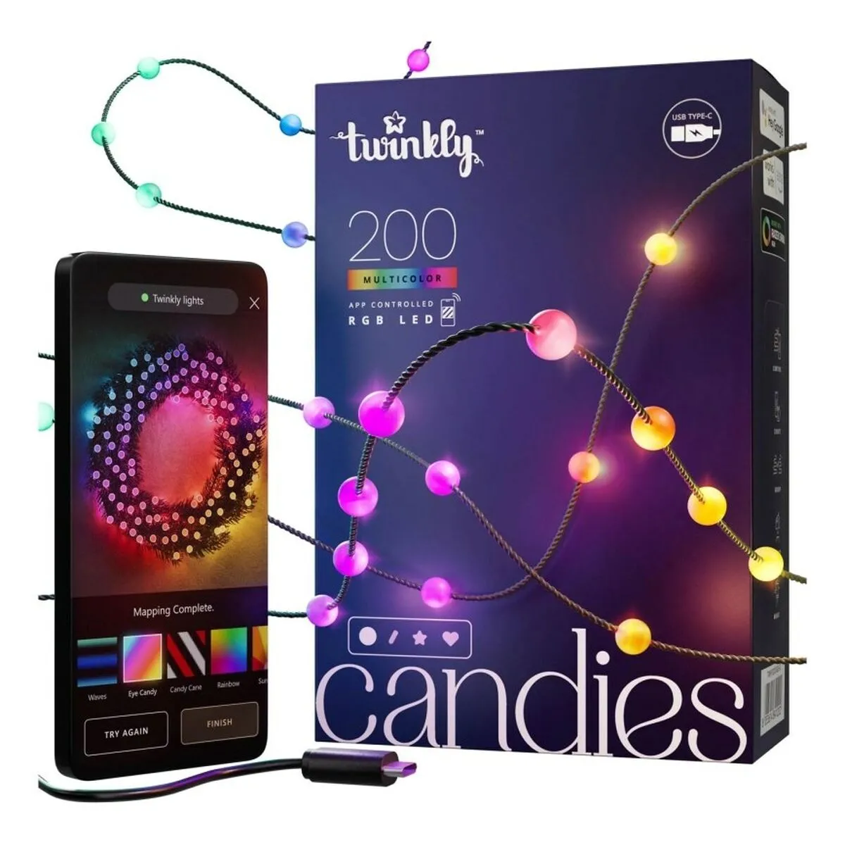 Twinkly Guirlande lumineuse LED - 10 W Multicouleur