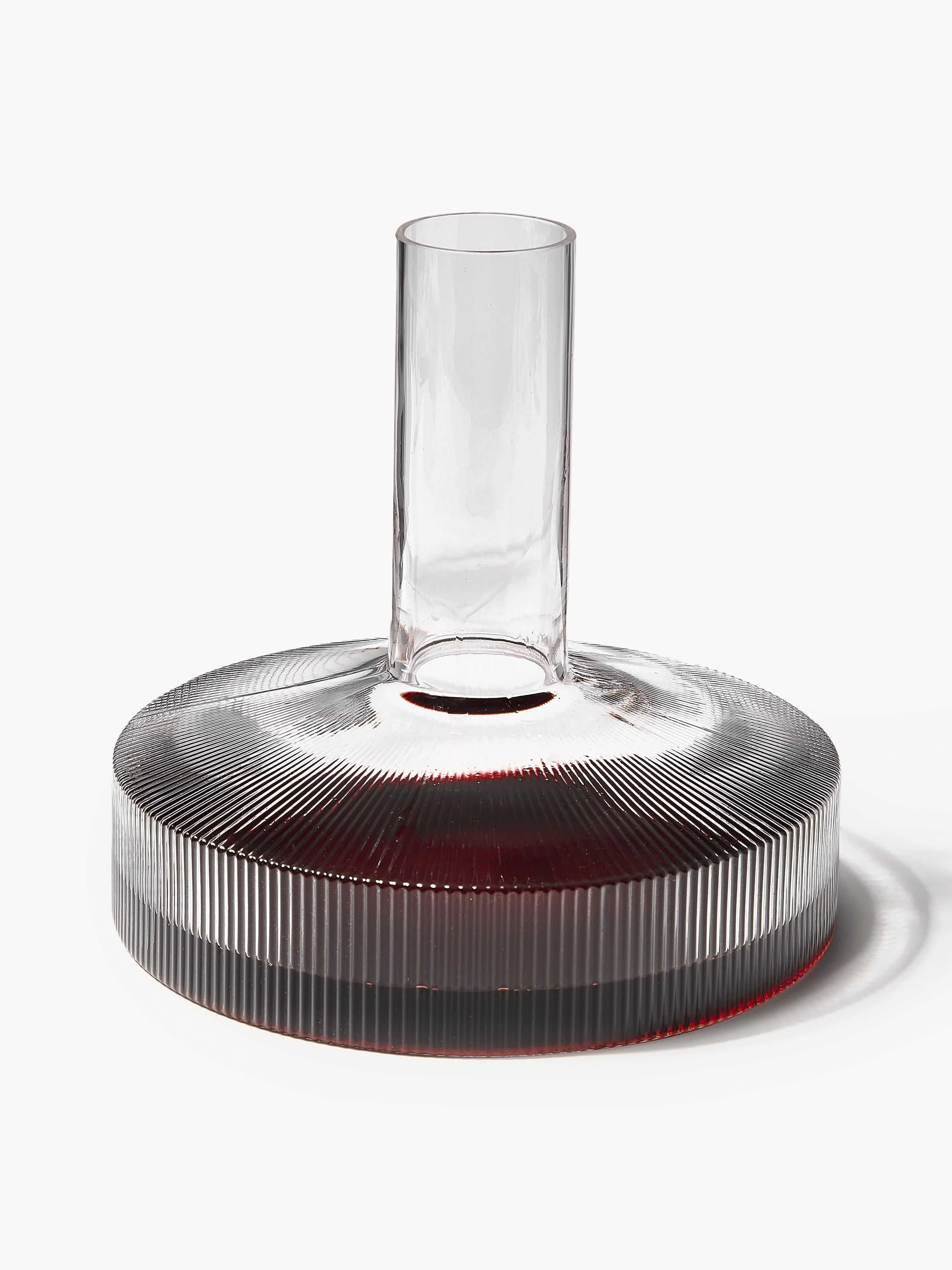 Mondgeblazen decanter Ripple met groefreliëf, 1.1 L