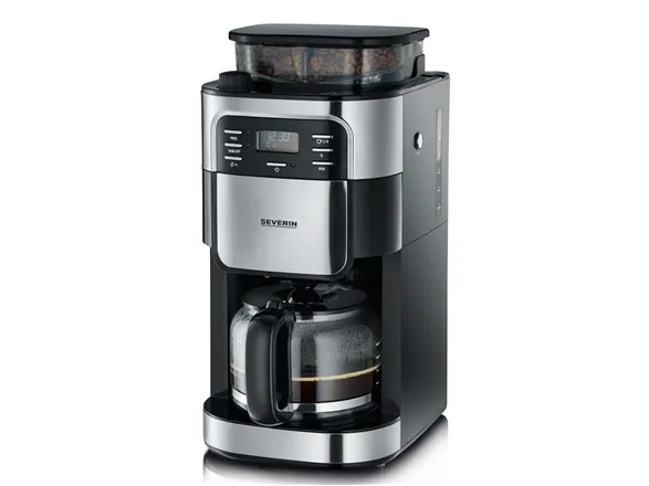 SEVERIN KA 4810 - Kaffemaskine - 10 kopper - rustfrit stål/sort