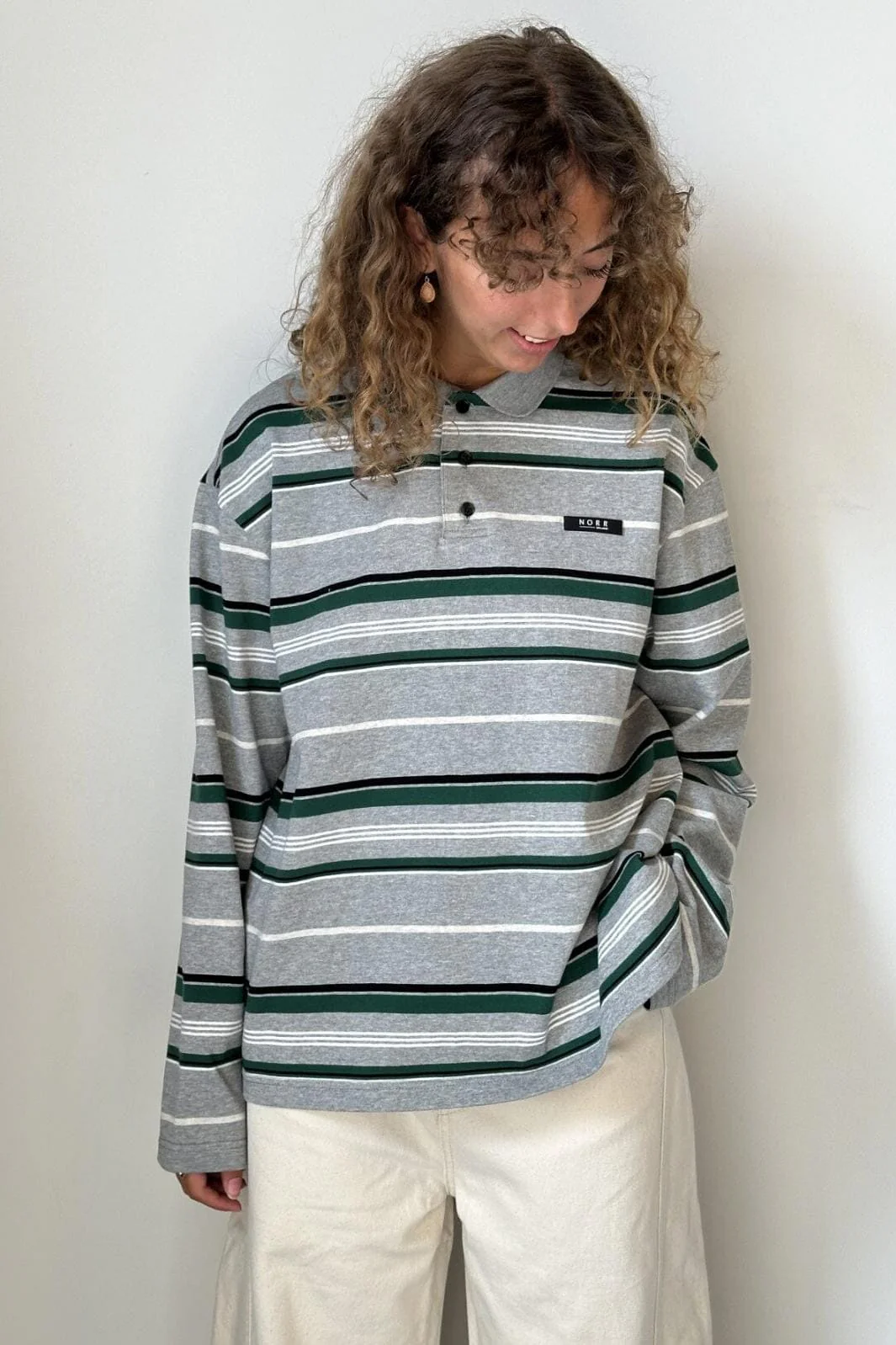 Norr Dagma Ls Polo grey green