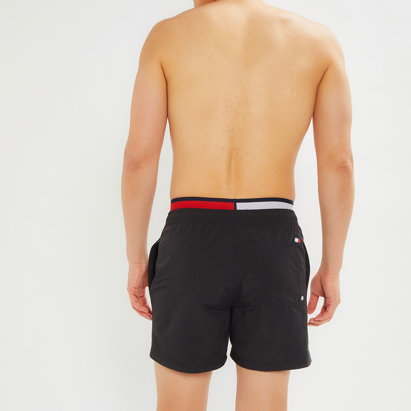 Tommy Hilfiger Short de bain bande élastique noir
