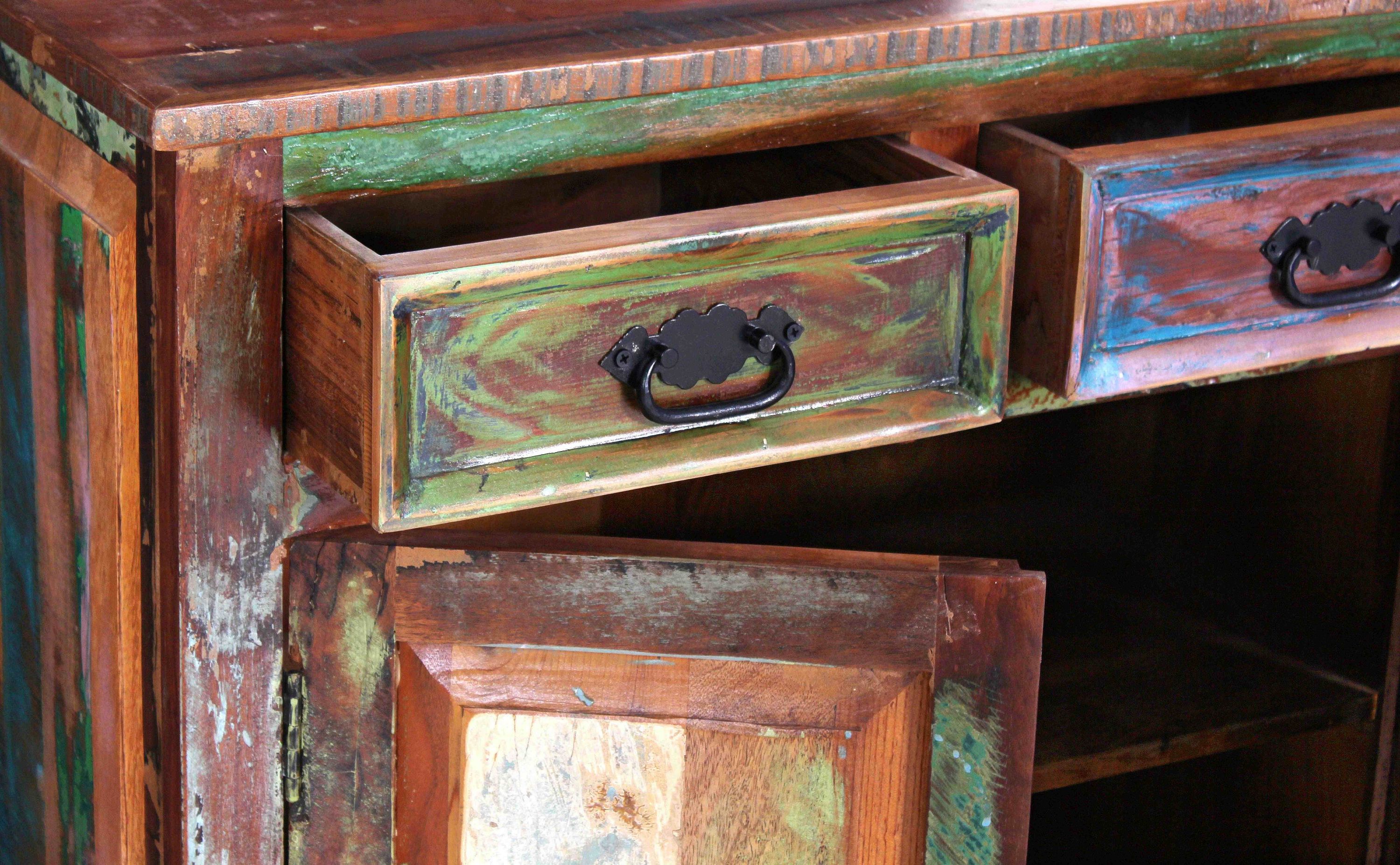 Sideboard Riverboat Altholz Kommode Wohnzimmer Esszimmer Schubladen Schrank