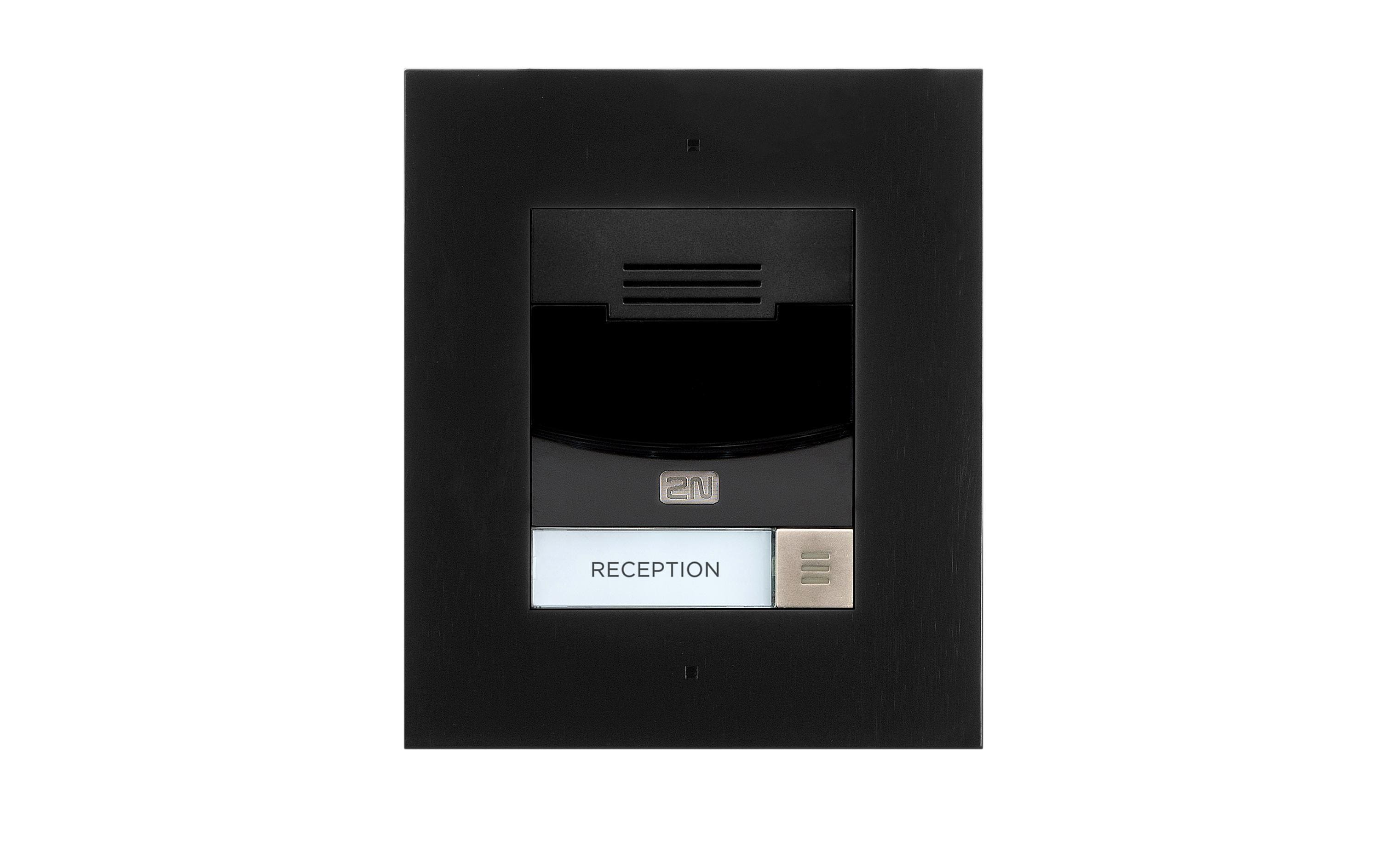IP Türstation IP Solo mit HD Kamera, Wandeinbau, schwarz<br>2N IP Solo – Wandeinbau (UP) schwarz