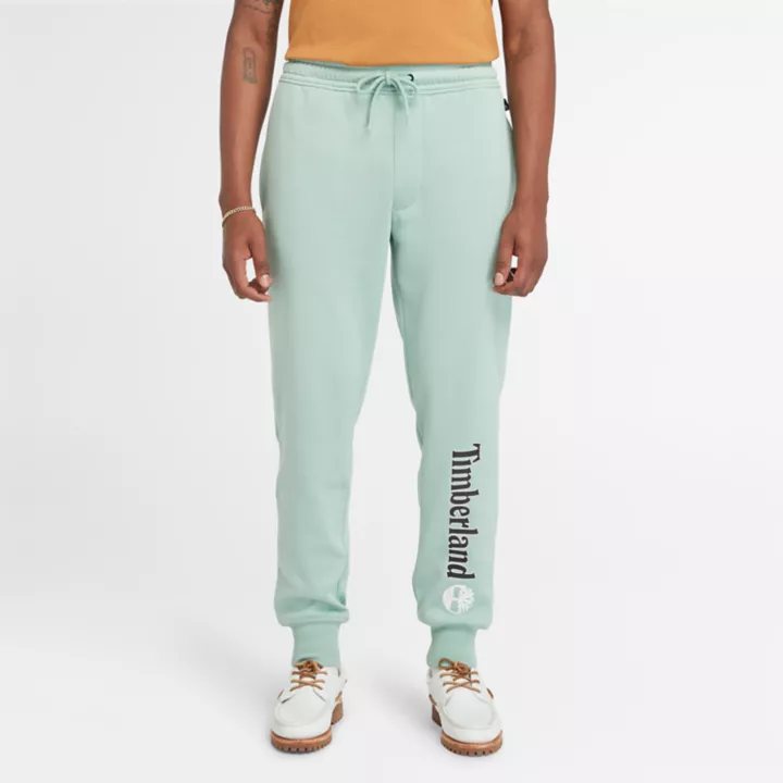 Pantalon de survêtement à logo pour homme en vert pâle