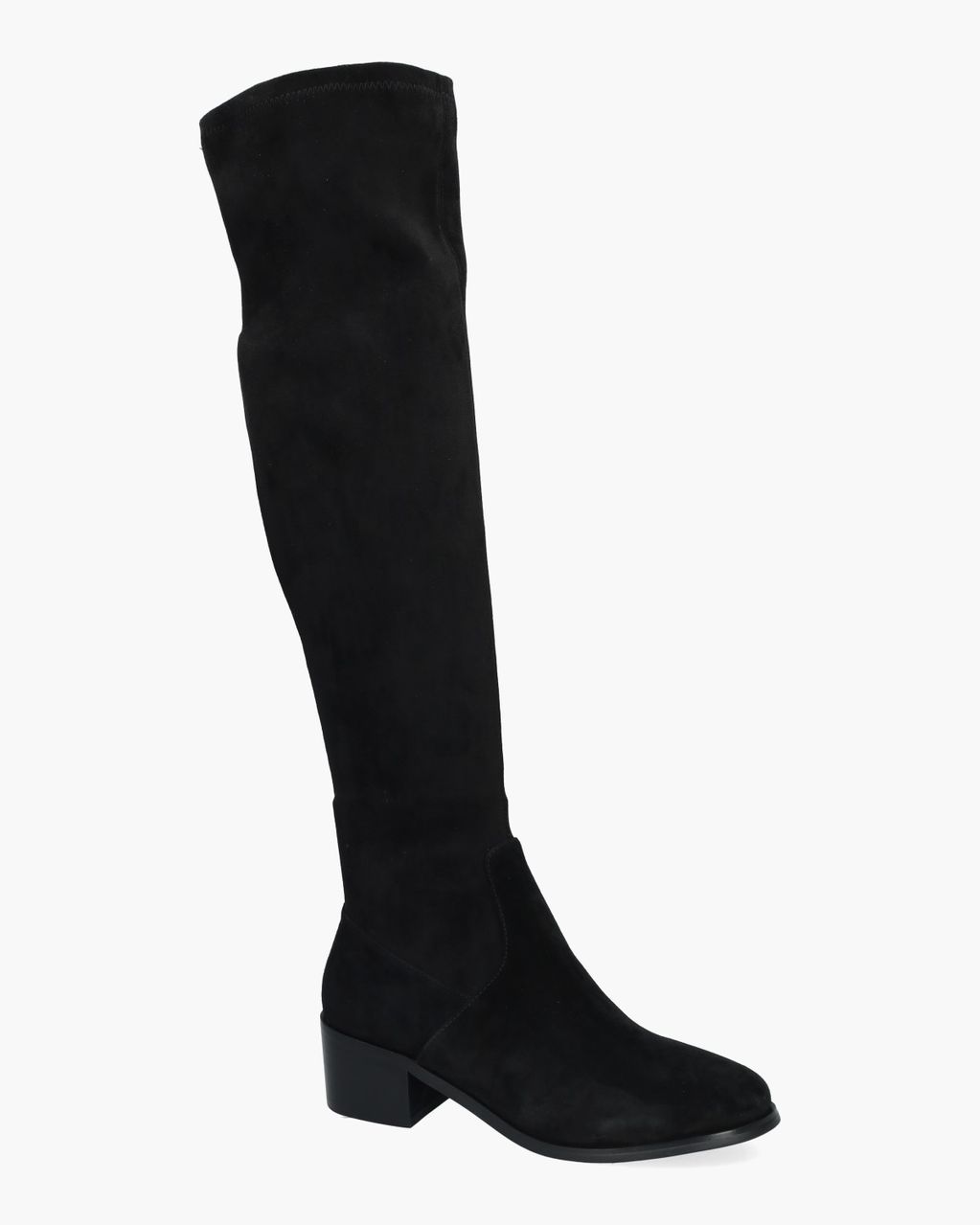 Di Lauro Belinda Zwart Dames Overkneeboots