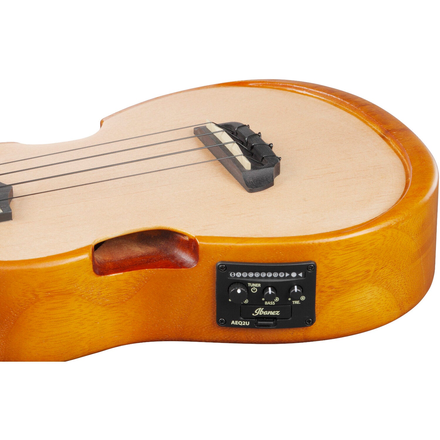 Ibanez AUC10E Open Pore Natural elektrisch-akoestische concert ukelele met gigbag