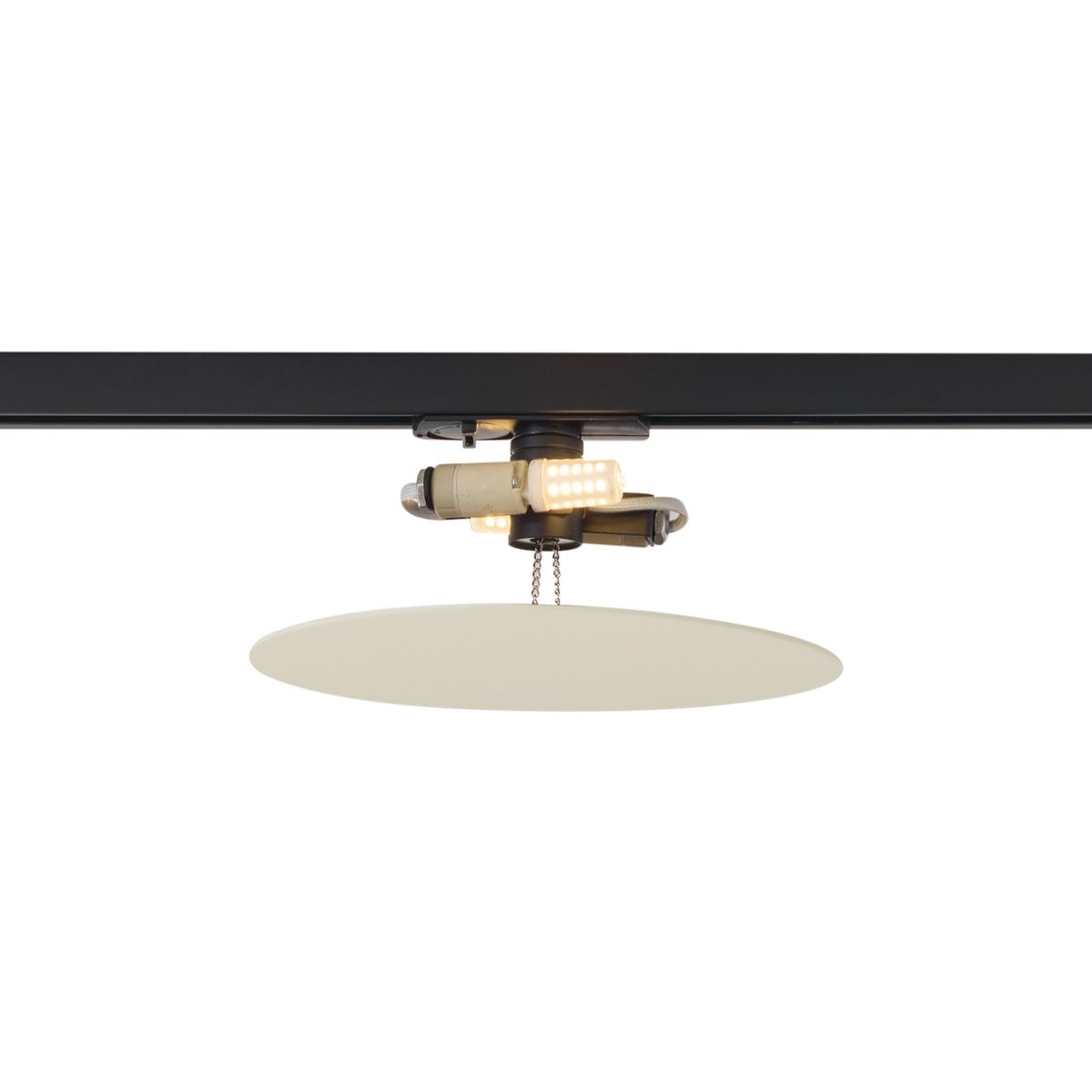 Moderne plafondlamp beige voor railsysteem 1-fase 2-lichts - Iconic Pulley