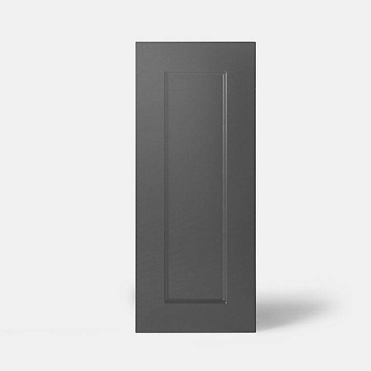 Porte de meuble de cuisine Artemisia gris graphite mat l. 30 cm x H. 72 cm GoodHome