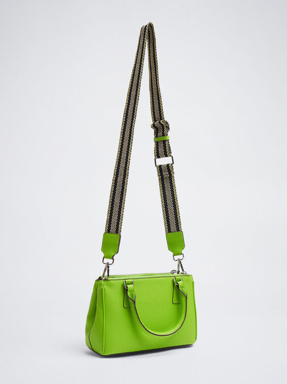 Bolsa de compras com alça de tecido - Verde