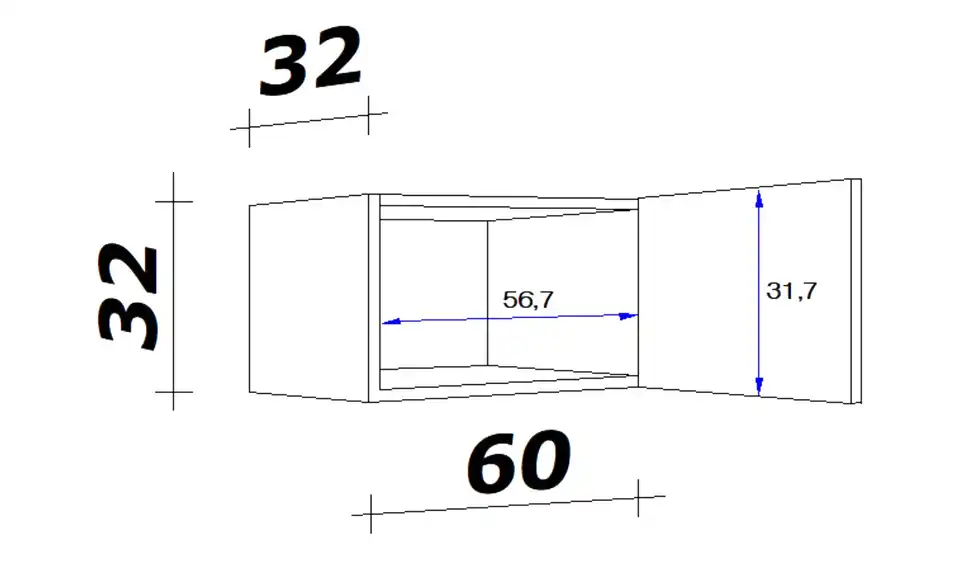 Hängeschrank Mol 60 cm