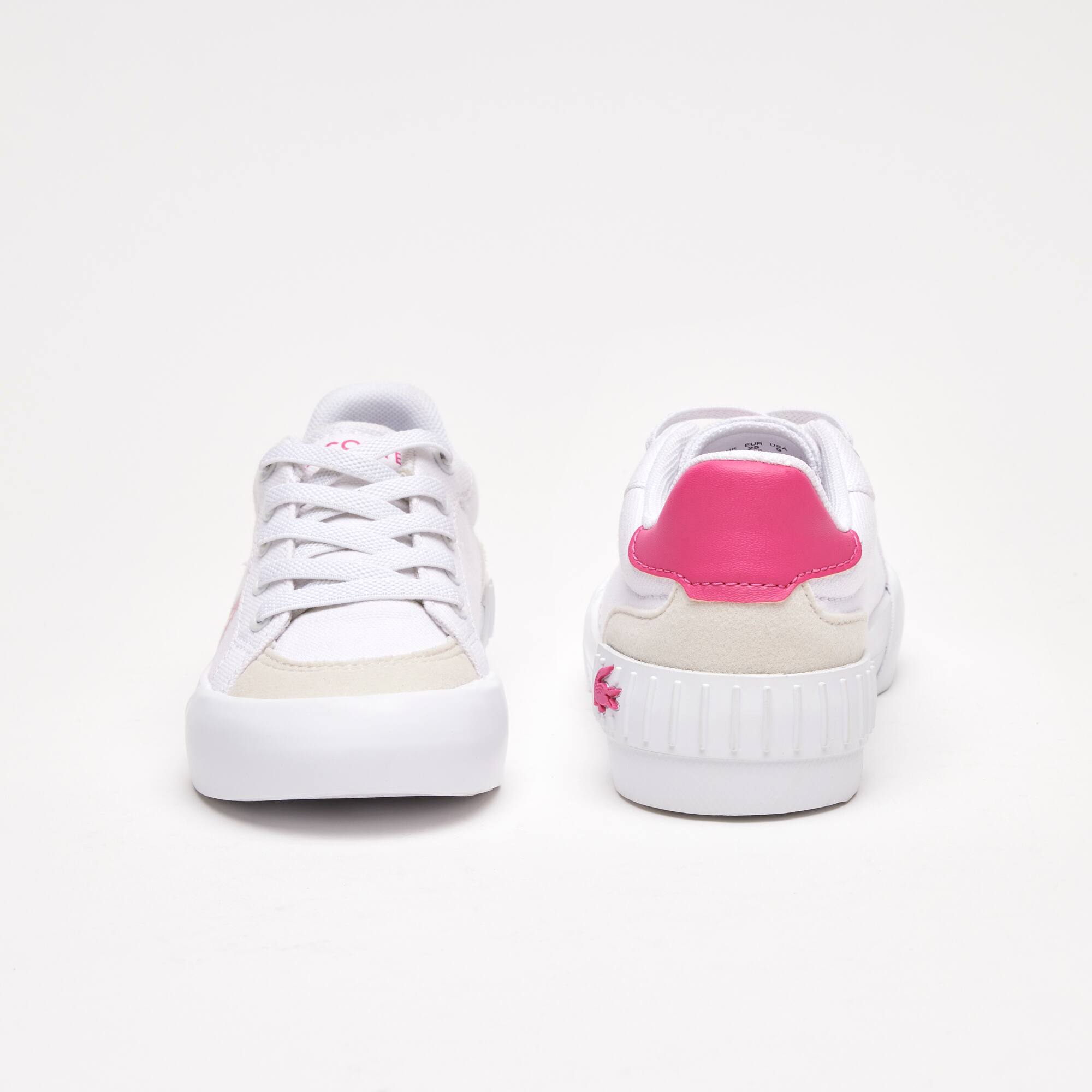 Kleinkinder-Sneakers L004 aus Textil mit Colourblock Schuhe - Weiss - Lacoste - Kinder