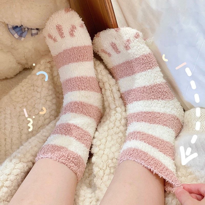 Yunikon - Kattenpoot Fleece Sokken