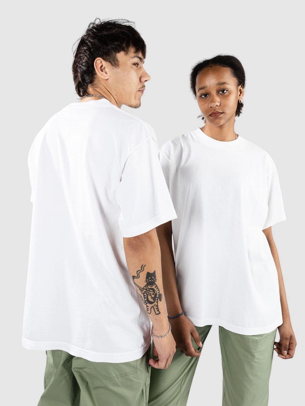 Shaka Wear 6.5 Max Heavyweight Garment Dye Reverse T-Sh white