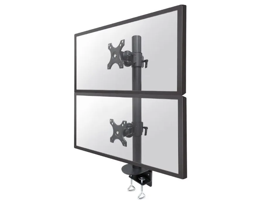 Neomounts FPMA-D960DVPLUS - Monteringssæt - for 2 LCD displays - stål - sort - skærmstørrelse: 17