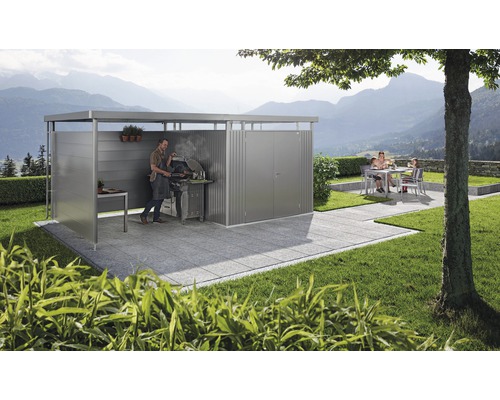 Biohort zijdak voor HighLine H4 282 x 275 cm kwartsgrijs metallic